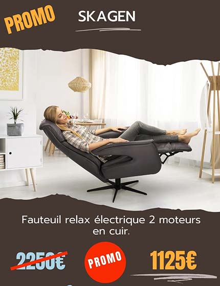 Fauteuil relax contemporain.